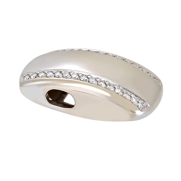 Anhänger, 14K, Weißgold, Brillanten