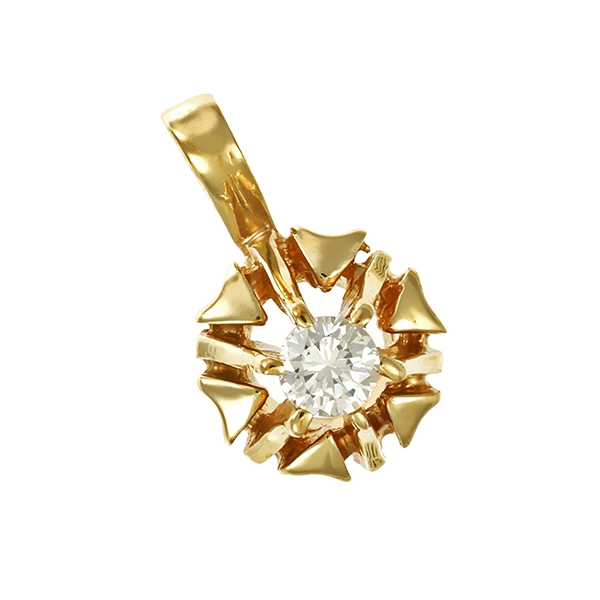 Anhänger, 14K, Gelbgold, Brillant
