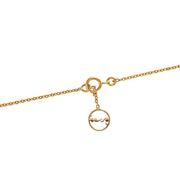 Collier, 18K, Gelbgold, Malachit