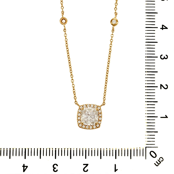 Collier, 9K, Gelbgold, Zirkonia