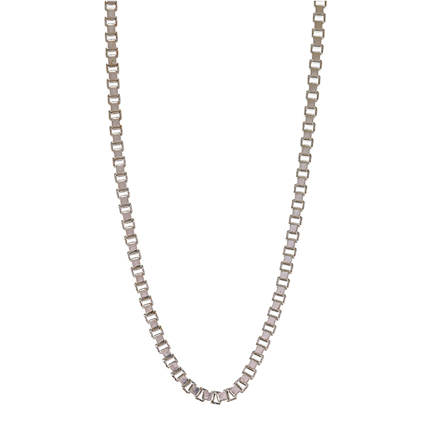 Collierkette, 14K, Weißgold, Venezianer