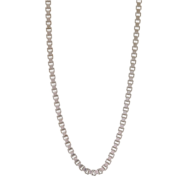 Collierkette, 14K, Weißgold, Venezianer