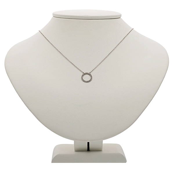 Collier, 14K, Weißgold, Brillanten