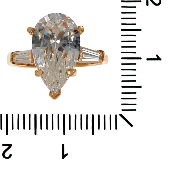 Ring, 14K, Gelbgold, Zirkonia