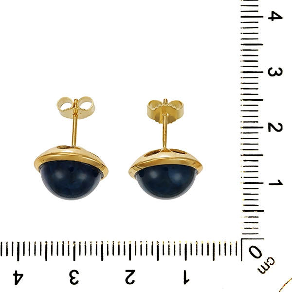 Ohrstecker, 14K, Gelbgold, Schmuckstein