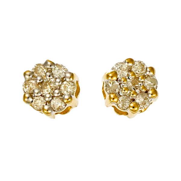 Ohrstecker, 14K, Gelbgold, Brillanten