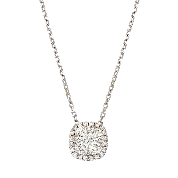 Collier, 18K, Weißgold, Brillanten 0,40 ct