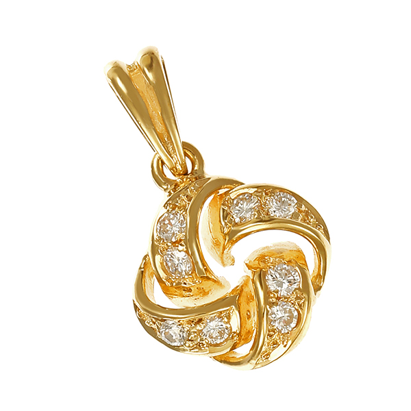 Anhänger, 14K, Gelbgold, Brillanten
