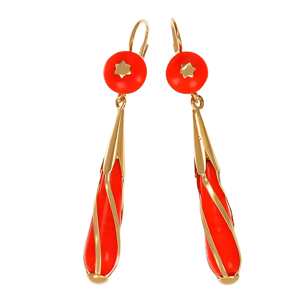 Ohrhänger, 14K, Gelbgold