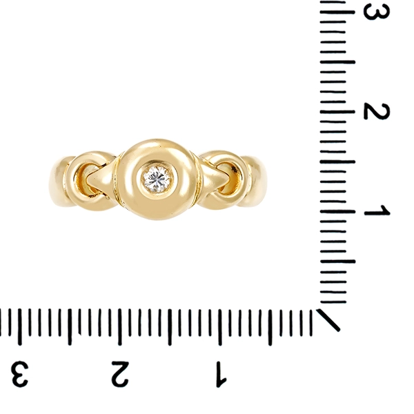 Diamantring, 14K, Gelbgold, Brillant