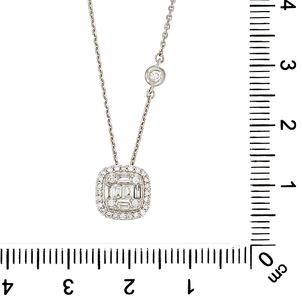 Collier, 18K, Weiß-/Gelbgold, Diamanten