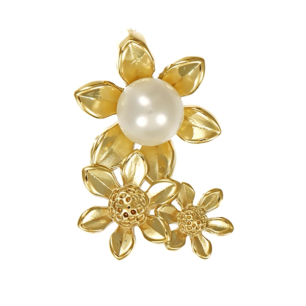 Anhänger, 14K, Gelbgold, Perle