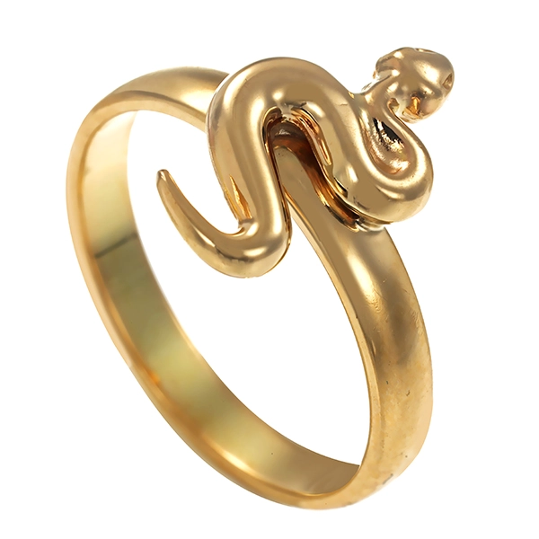 Ring, 14K, Gelbgold, Schlange