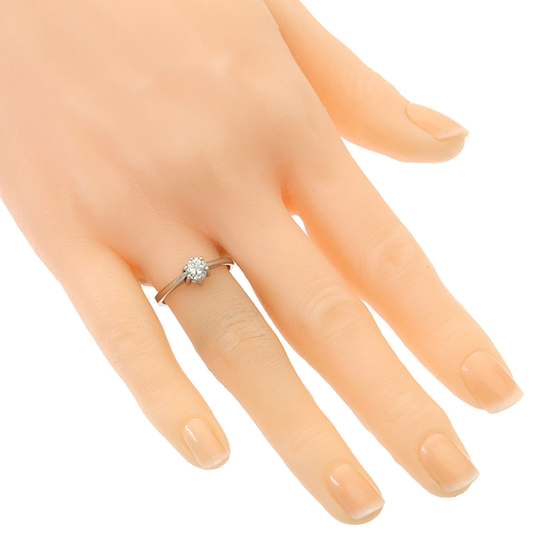 Diamantring, 14K, Weißgold, Brillant 0,40 ct