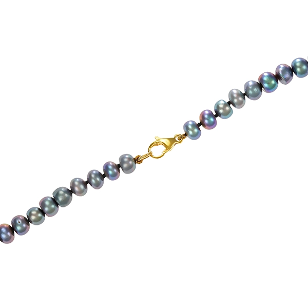 Perlenkette, 14K, Gelbgold