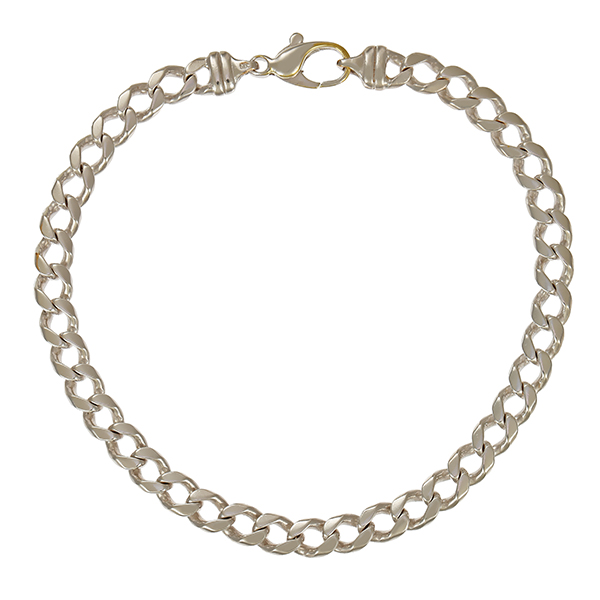 Armband, 14K, Weißgold, Panzer