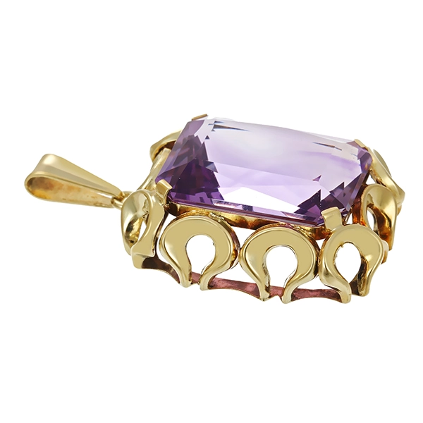 Anhänger, 14K, Gelbgold, Amethyst