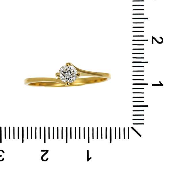 Brillantring, 14K, Gelbgold, 0,25ct