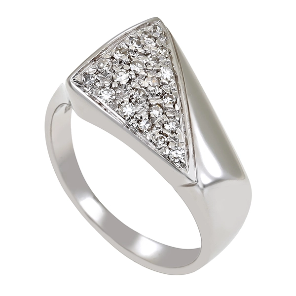 Diamantring, 18K, Weißgold, Diamanten