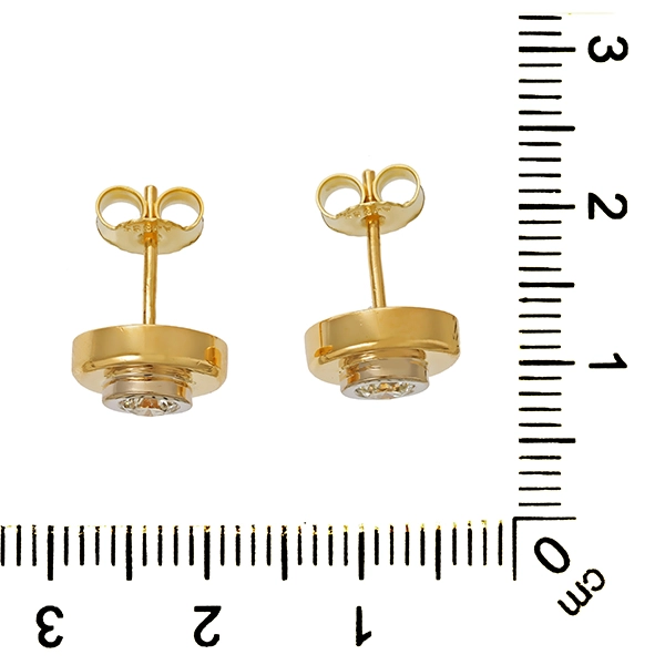 Ohrstecker, 14K, Gelb-/Weißgold, Brillanten 0,46 ct