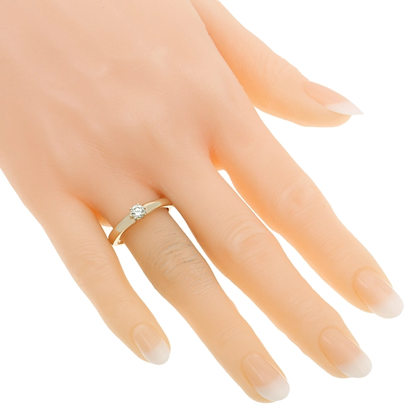 Diamantring, 14K, Gelbgold, Brillant 0,28 ct