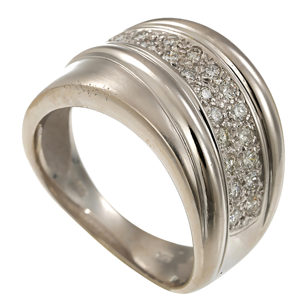 Diamantring, 14K, Weißgold, Brillant