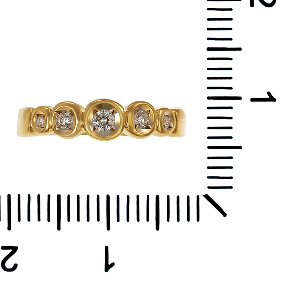 Diamantring, 18K, Gelbgold, Brillanten