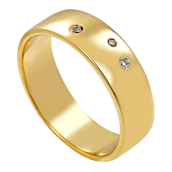 Diamantring, 8K, Gelbgold, Diamant