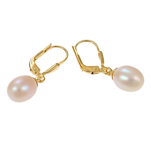 Ohrschmuck, 9K, Gelbgold, Perlen