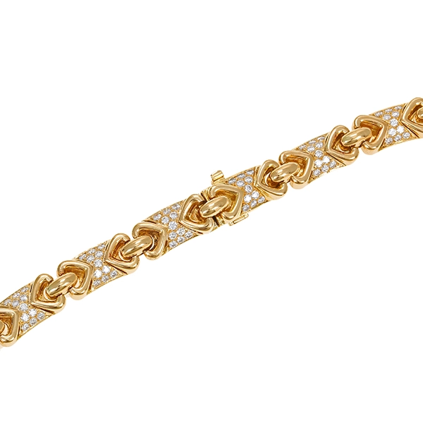Collier, 18K, Gelbgold, Brillanten