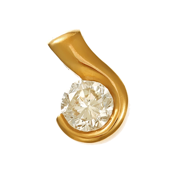 Anhänger, 14K, Gelbgold, Brillant 0,54 ct