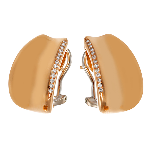 Clipstecker, 18K, Rot-/Weißgold, Brillanten