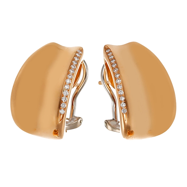 Clipstecker, 18K, Rot-/Weißgold, Brillanten