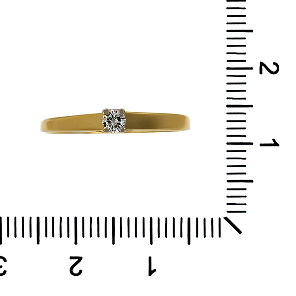 Diamantring, 14K, Gelbgold, Brillant