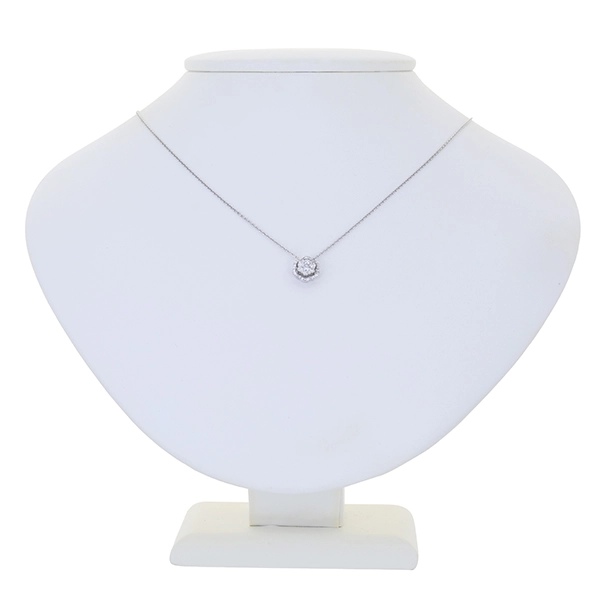 Collier, 18K, Weißgold, Brillanten