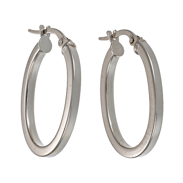 Creolen, 14K, Weißgold