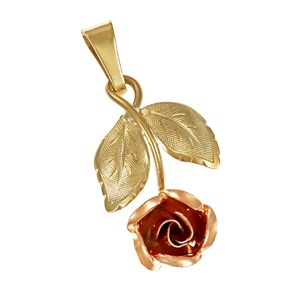 Anhänger, 8K, Gelb-/Rotgold, Rose