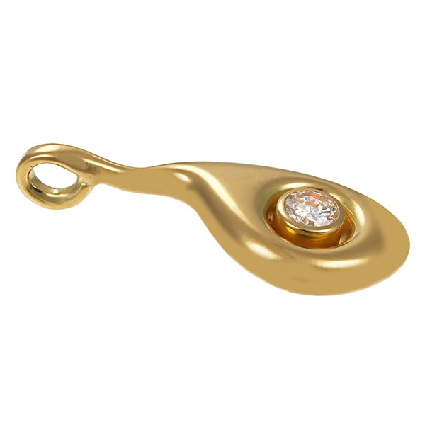 Anhänger, 18K, Gelbgold, Brillant 0,30 ct