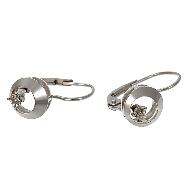 Ohrhänger, 14K, Weißgold, Diamanten