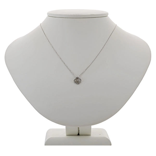 Collier, 14K, Weißgold, Brillanten