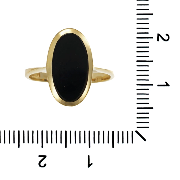Ring, 8K, Gelbgold, Onyx
