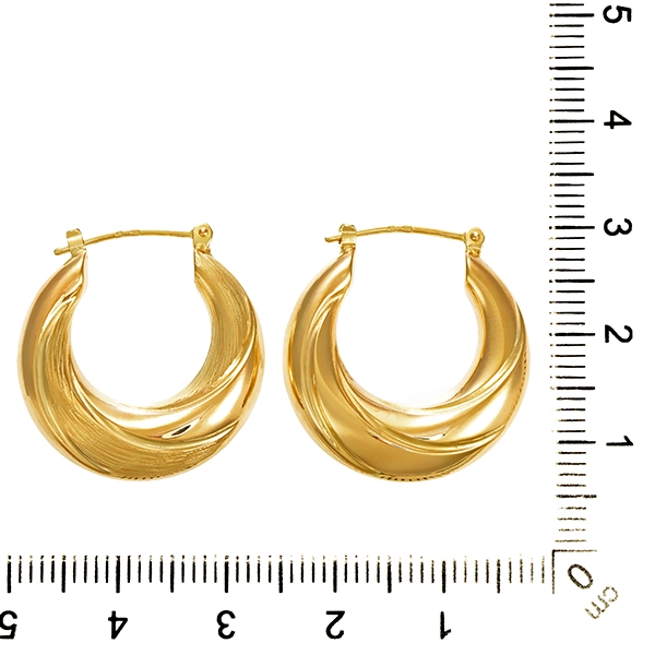 Creolen, 14K, Gelbgold