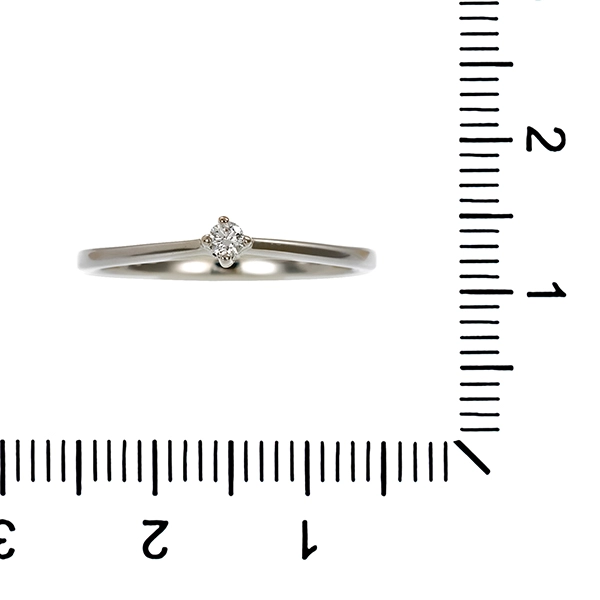 Diamantring, 14K, Weißgold, Brillant