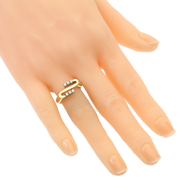 Diamantring, 14K, Gelb-/Weißgold, Brillanten