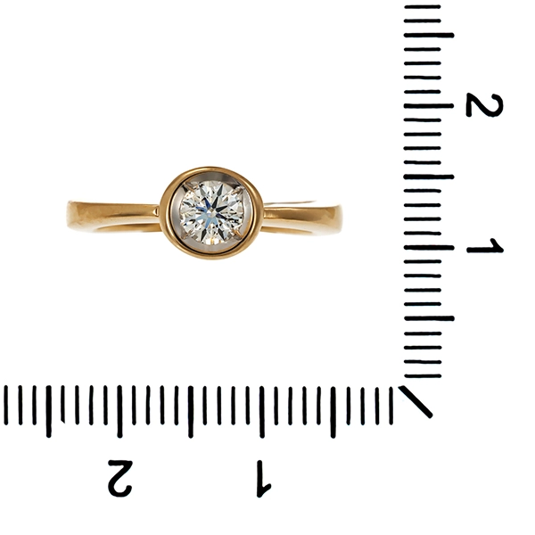 Brillantring, 14K, Gelbgold, 0,30ct