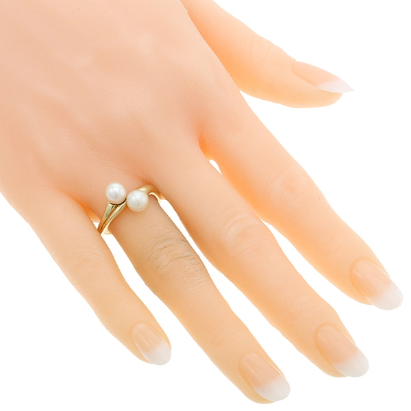 Ring, 14K, Gelbgold, Perlen