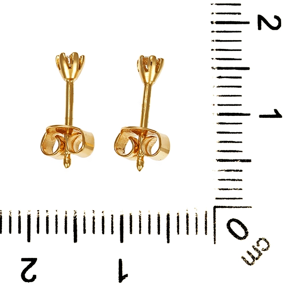 Ohrstecker, 18K, Gelbgold, Brillanten