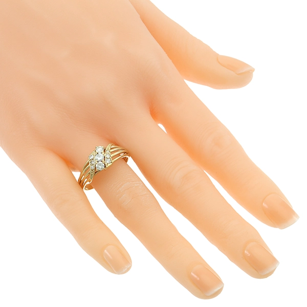 Diamantring, 14K, Gelbgold, Brillanten