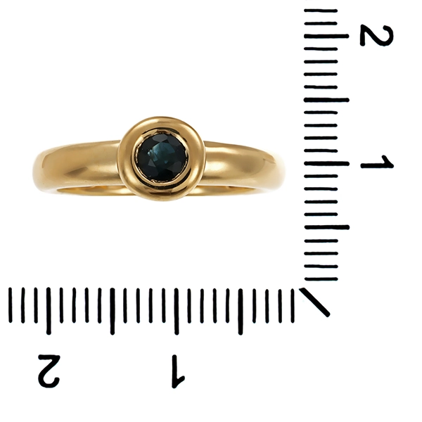 Ring, 14K, Gelbgold, Saphir