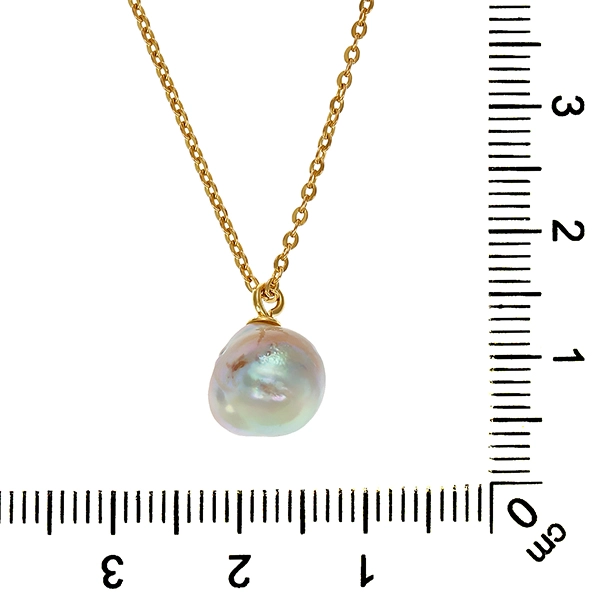 Collier, 14K, Gelbgold, Zuchtperle